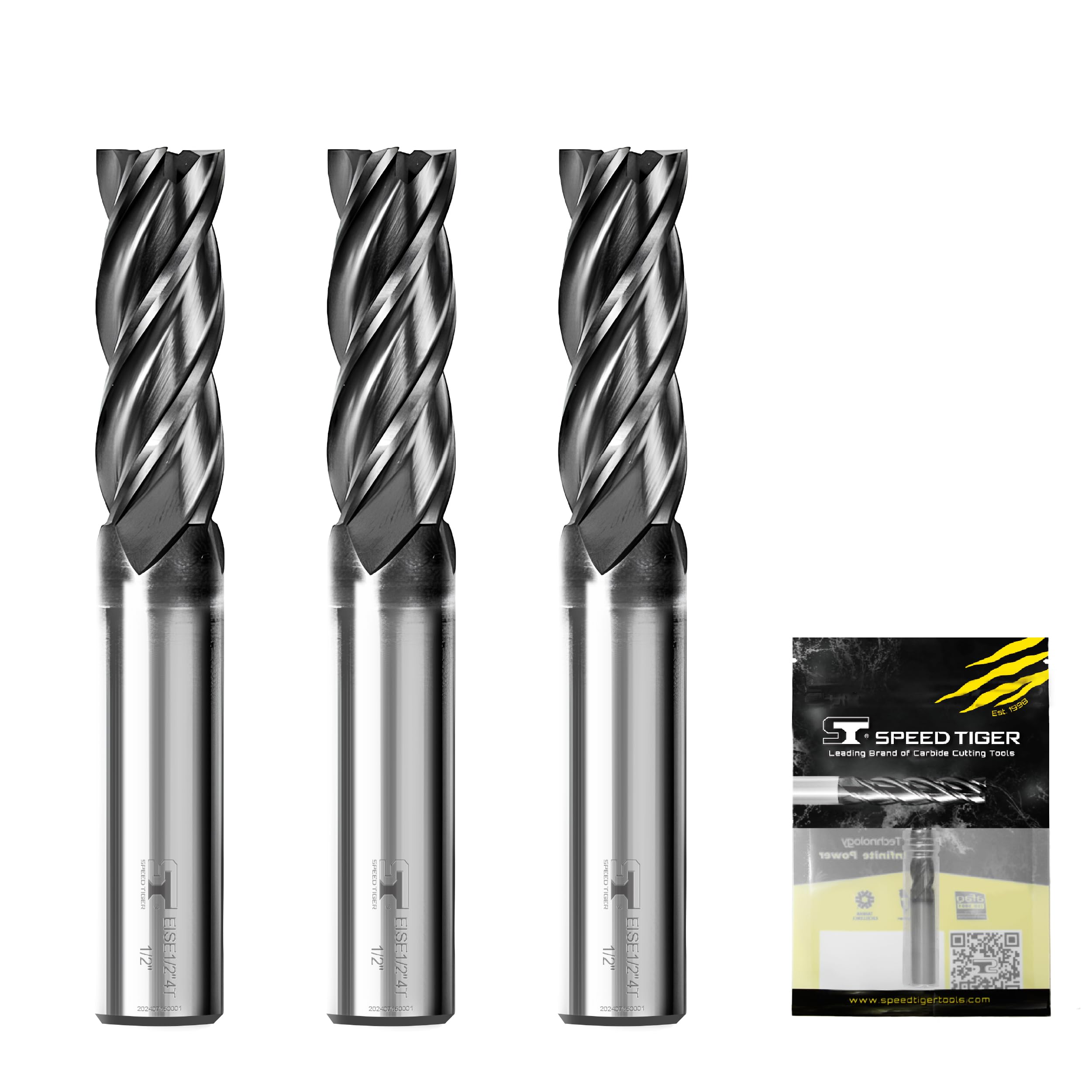 SPEED TIGER EISE 1/2" Carbide Square End Mill - 4
