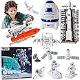 Wbzle Space Toys for Kids, Space Capsule Toy Set with Light and Sound, Space Shuttle Toys Rocket Toy, StemToy with Aircraft, SpaceRover, Astronauts, Satellites, Signal Receiver