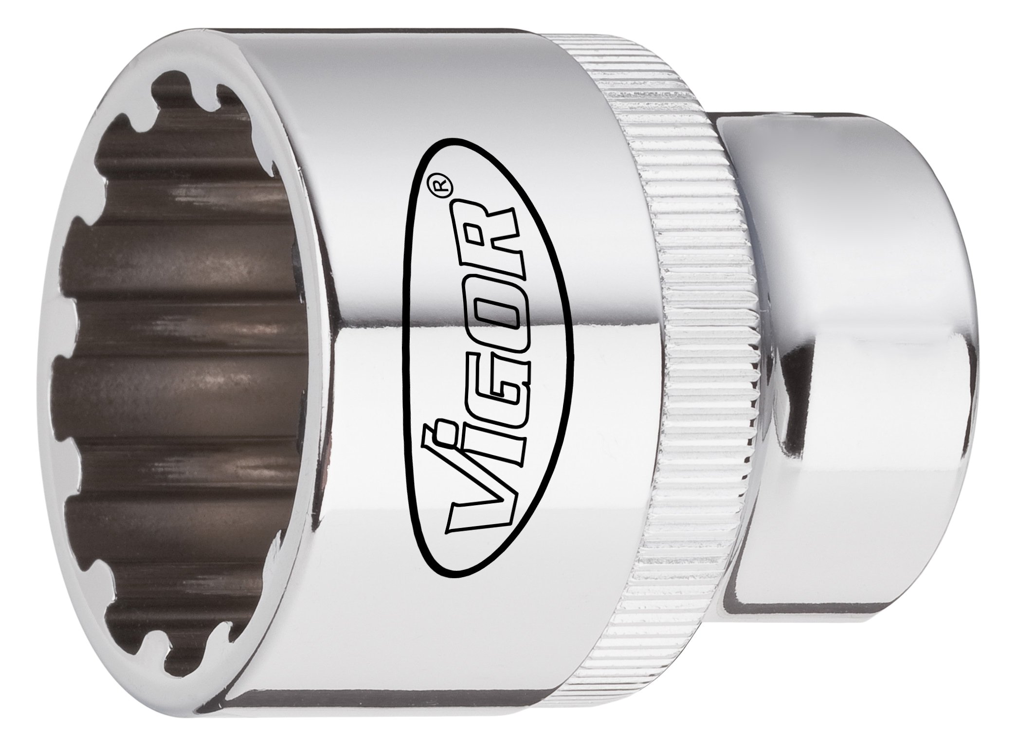 Vigor V2002 Multi-Profile Socket Wrench Bit, 27 mm, 1/2"