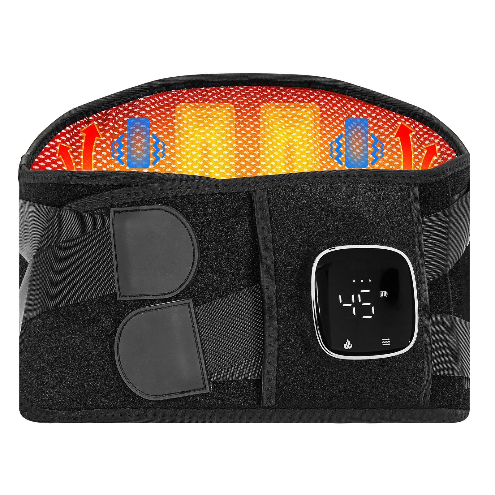 Photo 1 of ITEFDTUTNE Cordless Heating Pad for Back, 60" Portable Heating Pad Lower Back Massager for Back Pain Relief,3 Heating Levels 5 Vibration Massage,Christmas Gifts for Women Men