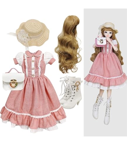Proudoll - Muñeca BJD de 1/3 de piel bronceada de 60 cm y 24 pulgadas con bolas, muñecas SD