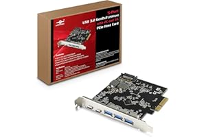 Vantec 5-Port USB 3.2 Gen2x2 (20Gbps) with 2C and 3A PCIe Host Card (UGT-PC3A2C), Full Height