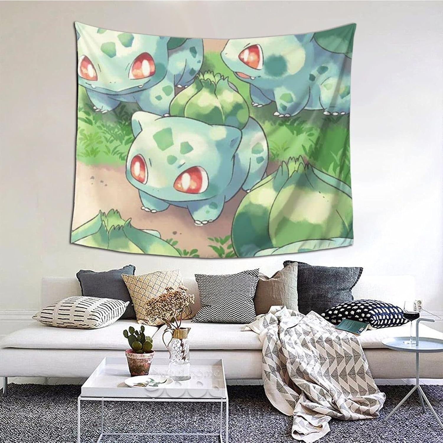 Amazon Co Jp フシギダネ 1 北欧 Ins風 けタペストリー インテリア リビング 学生 宿舎 壁掛け 乙女心 ベッドルーム 個性 改造する デコレーション 配置 枕元 おしゃれ飾り 壁紙 ホーム キッチン