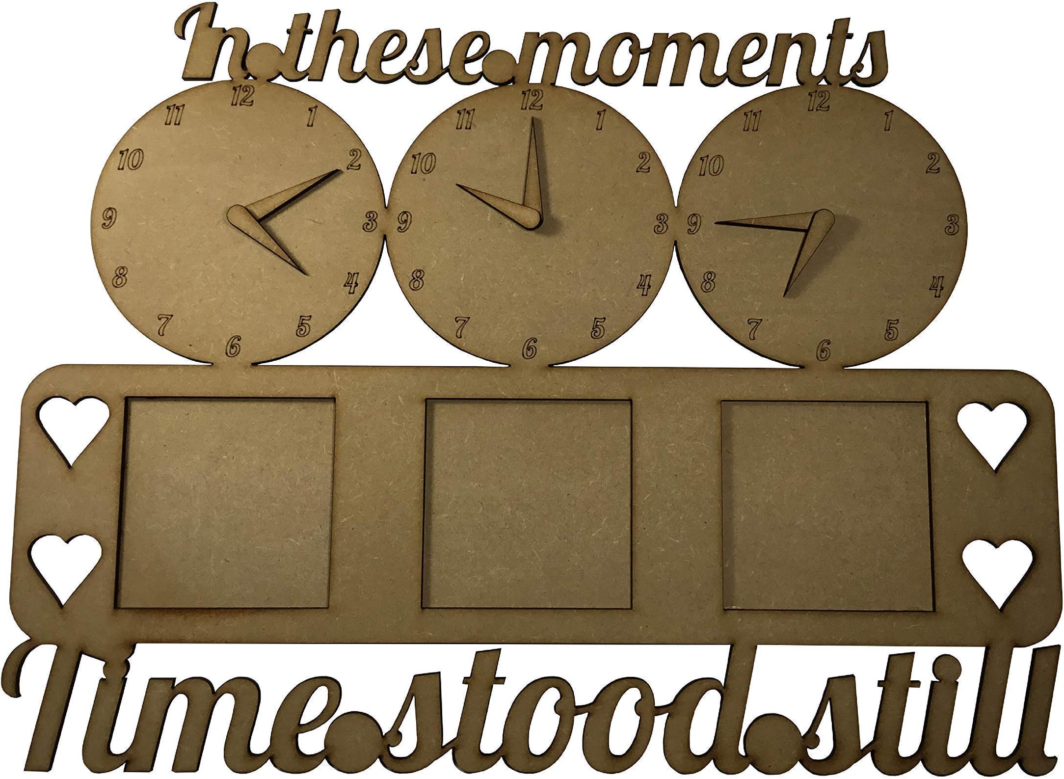 Triple Frame Clock Photo Frame In These Moments Time Stood Still