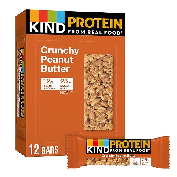 KIND PROTEIN BARS, CRUNCHY PEANUT BUTTER, GLUTEN FREE,...