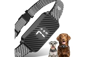 KJKZO Dog Bark Collar for Large Medium Small Dogs, Rechargeable No-Bark Collar, Smart Barking Collar, Effective Bark Collar with 7-Level Sensitivity, 3 Beep & Vibration Modes, Waterproof, Black