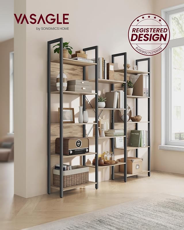 Librería, con 14 Estantes, Marco de Metal, 158 x 24 x 166 cm