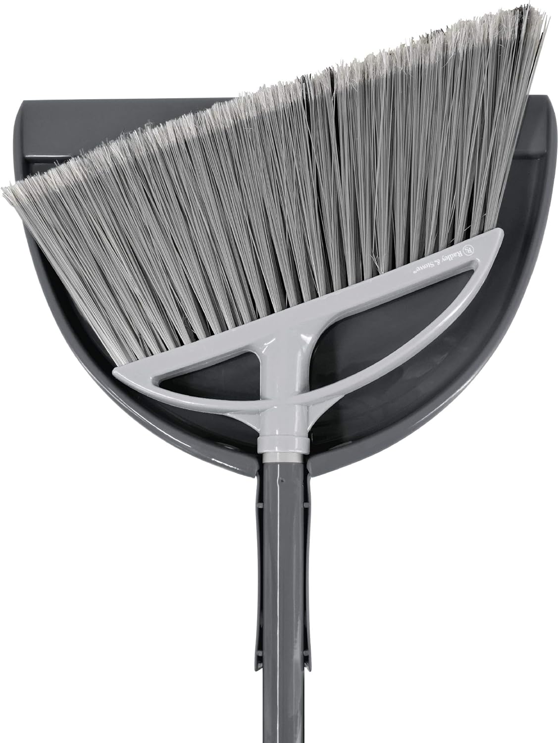 Radley & Stowe Angle Broom & Dustpan Set with Dual-Textured Bristles (Grey): Home & Kitchen