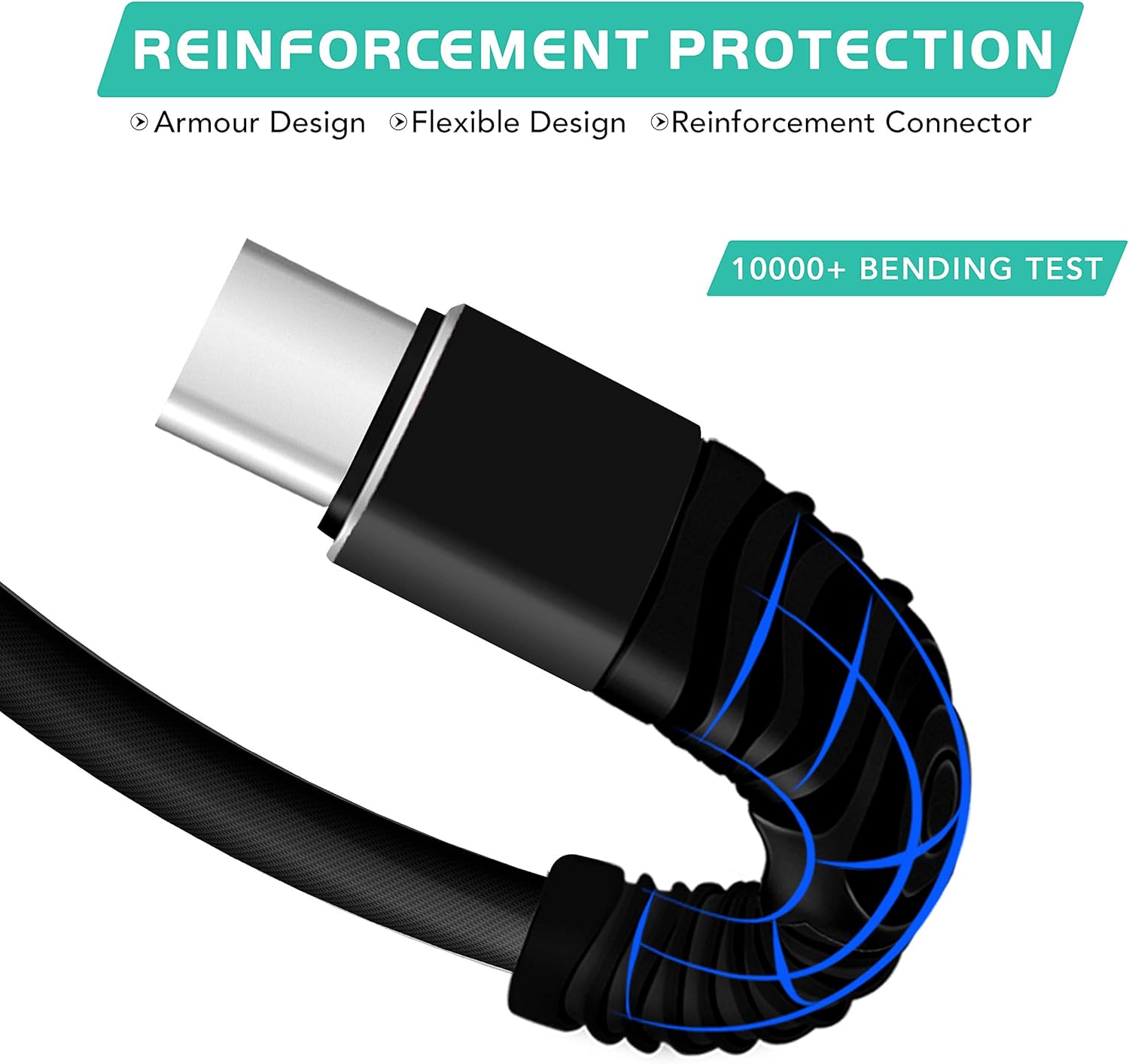 USB C Charger Cable 3 Pack 15CM, 1M - Image 3