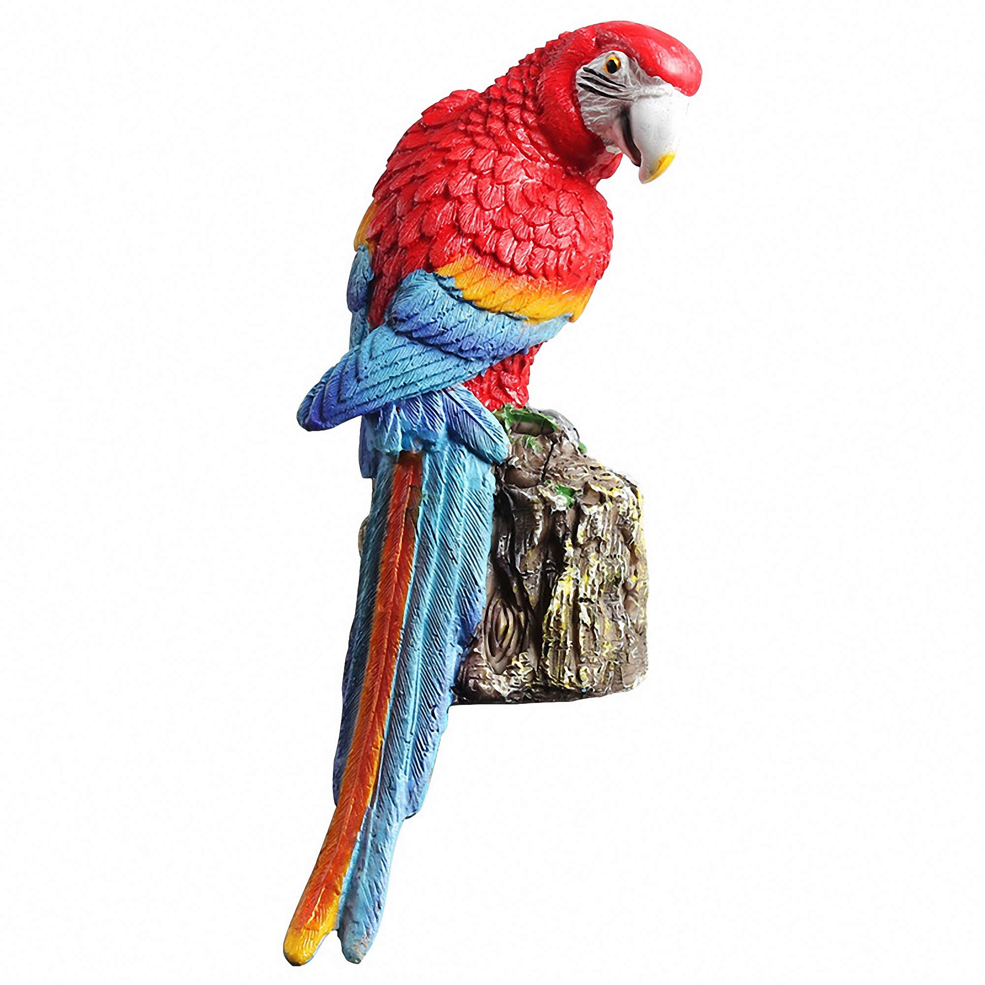 Outdoor Resin Solar Lights Red Parrot Shape Solar Powered LED Lamp Waterproof Garden Light Decoration for Walkway Path Landscape Lawn Yard
