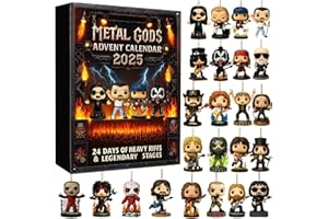 Legends of Rock & Metal Advent Calendar 2025, 24 Days Christmas Countdown Calendar with Iconic Musical Character Collectibles
