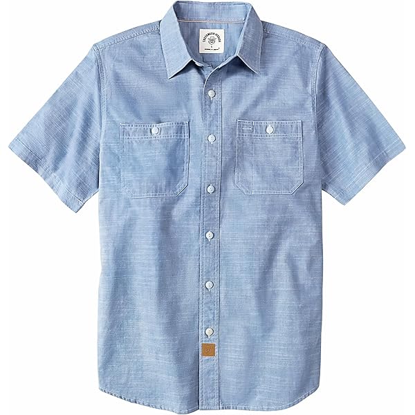 Amazon.com: Edwards Men's Short Sleeve Oxford Shirt Small Blue