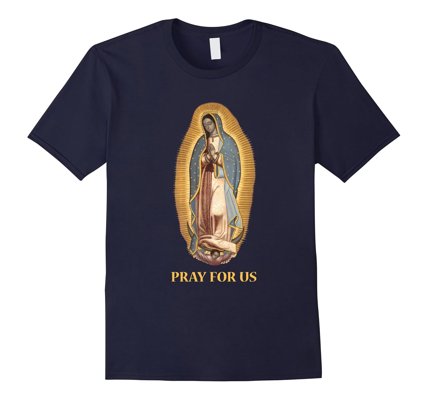 Our Lady of Guadalupe T Shirt Virgin Mary-Rose