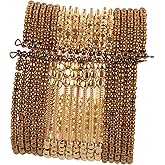 Touchstone Indian Colorful Bead Bracelet Bollywood Beaten Metal Beads Openable Broad Cuff Bracelet in Gold or White Tone for Women.