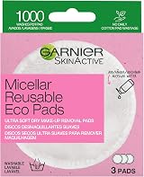 Garnier Micellar Reusable Eco Pads Set of 3 Ultra Soft Micro Fibre Pads