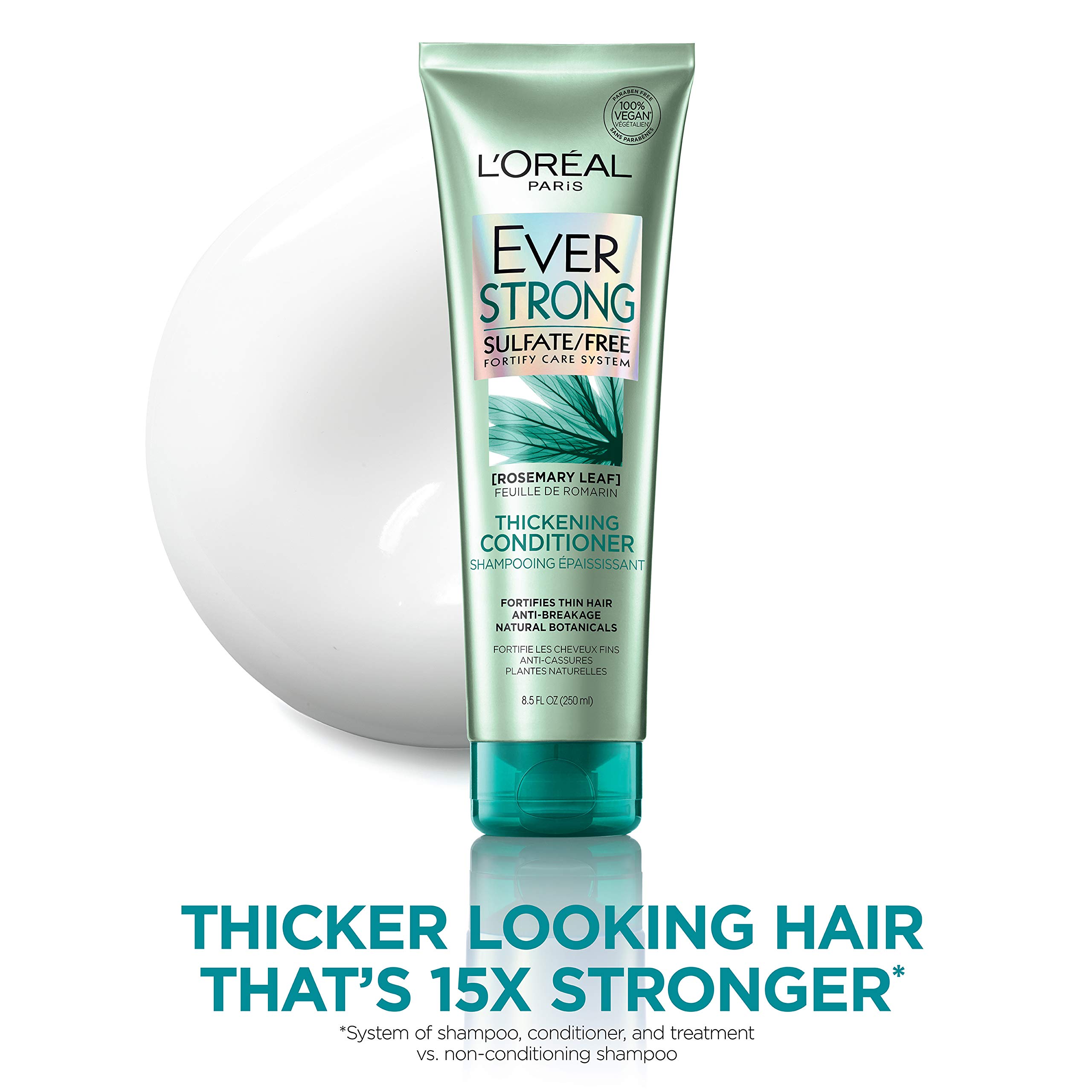 L'Oréal Paris EverStrong Thickening Shampoo, with Rosemary Leaf, 8.5 Fl