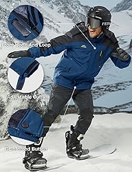 MAGCOMSEN Men's Waterproof Winter Snow Jacket