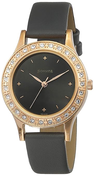 Sonata Blush Analog Grey Dial Women's Watch - 8123WL01
