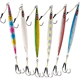 CalissaOffshore&reg; Speed Jig 80g - 550g Tuna Rigged 3/0 + 7/0 Assist Hooks Butterfly - Vertical Speed Lure Slow Pitch Flat 150g 250g 400g