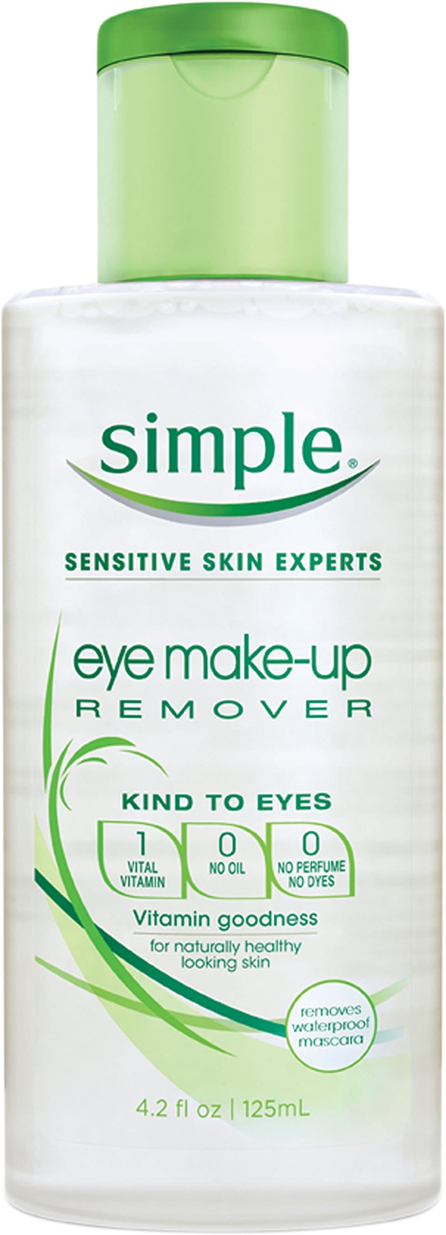 Simple Eye Makeup Remover 125ml Gentle Cleanser for Sensitive Skin