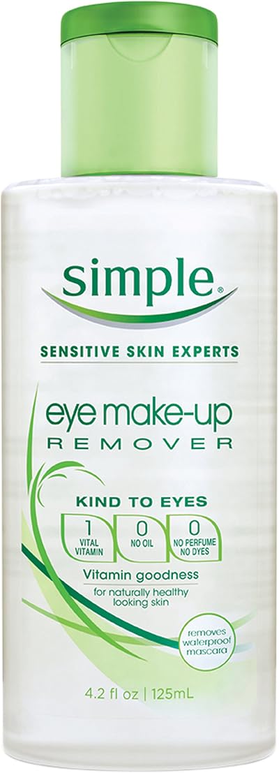 Simple Eye Makeup Remover 125ml Gentle Cleanser for Sensitive Skin