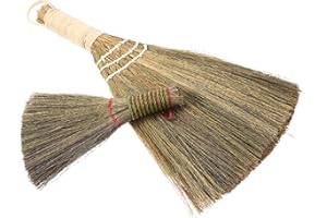 NULYLU 2pcs Small Cleaning Broom Desk Dust Brush Hand-Made Broom for Household