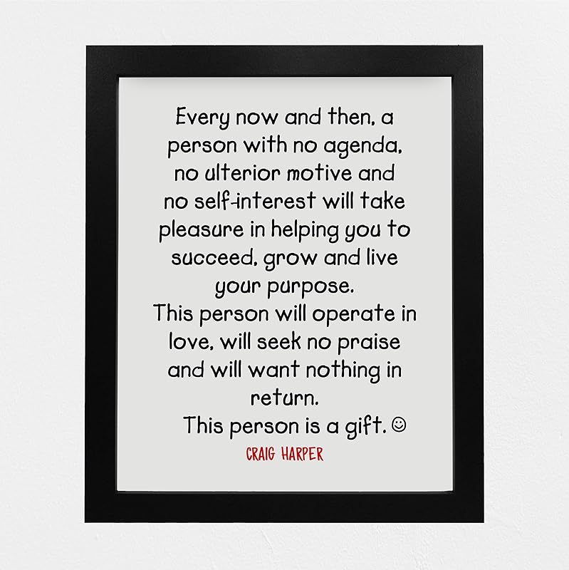Amazon Com This Person Is A Gift Inspirational Friendship Wall Art 8 X 10 Typographic Poster Print Ready To Frame Motivational Sign For Home Office School Dorm Decor Great Reminder Of True Friends Handmade