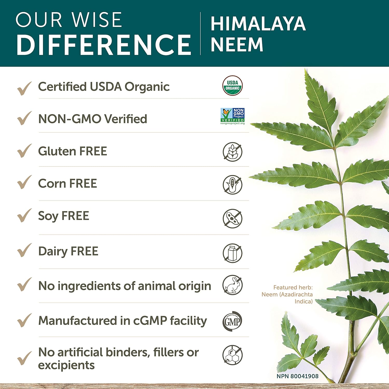 Himalaya Organic Neem, Mild Acne Relief for Clear, Smooth & Radiant Looking Skin, 600 mg, 60 Caplets, 4 Month Supply, 2 Pack: Health & Personal Care
