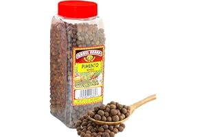 Angel Brand Allspice Pimento Seed Whole 13 oz Bottle - Warm & Aromatic Essence of Whole Pimento Jamaican with Unique Blend for Sweet & Savory Dishes - Sourced from Berries of Pimenta Dioica Tree