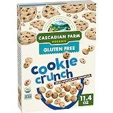 Cascadian Farm Organic Cookie Crunch Cereal, Gluten Free, 11.4 oz | Cookie Flavor with Chocolatey Sprinkles; Non-GMO Project Verified and USDA Organic; 17g Whole Grain per Serving, 11.4 oz