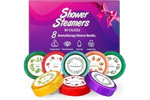 Shower Steamers Aromatherapy 8 Pack, Stocking Stuffers for Women, Men, Adults, Birthday Chrsitmas Gifts for Women, Men, Showe