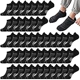 Looknniy 20 Pairs Mens Ankle Athletic Running Socks Breathable Low Cut Sports Casual Socks for Men