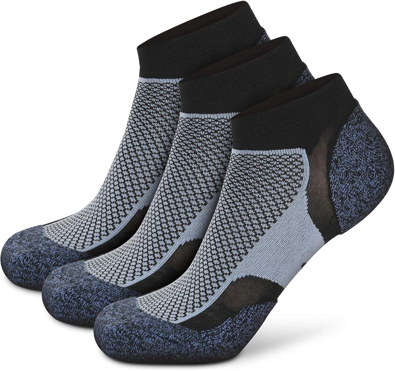 Running socks,3 Pairs Accelerate AntiBlister Running Socks for Men