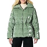 Amazon Essentials Women's Oversized-Fit Square Quilted Puffer Jacket with Adjustable Waist
