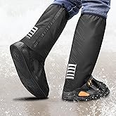 Powersports Rain Boot Covers, Waterproof Rain Shoe Cover for Women Men, Reusable Foldable Anti-Snow Shoe Covers