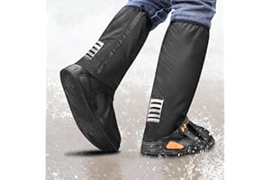 R2DEPOT Powersports Rain Boot Covers, Waterproof Rain Shoe Cover for Women Men, Reusable Foldable Anti-Snow Shoe Covers