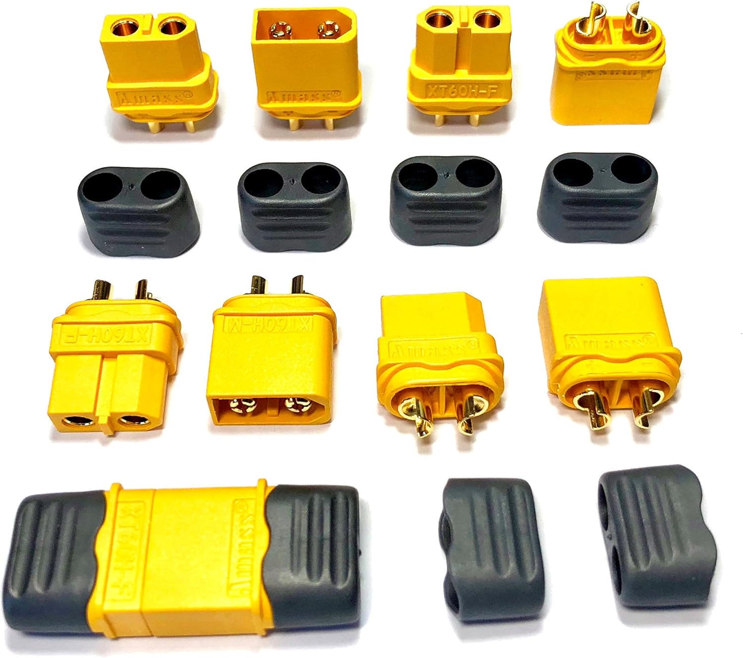 5 Stück Amass XT60E-F Einbaustecker Female Lipo Akku 10 Schrauben