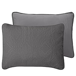 Easy-Going Twin Size Reversible Quilt Set with 1