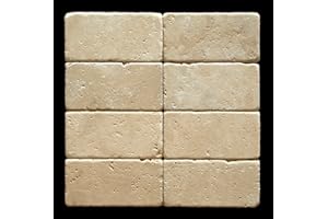 ORACLE TILE & STONE Ivory (Light) Travertine 3 X 6 Subway Field Tile, Tumbled