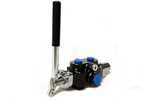 RuggedMade 30 GPM Hydraulic Directional Control Valve, Log Splitter Auto Return Detent Kick Off Control Valve, Adjustable Relief Lever Handle, 3500 PSI, 3/4"" NPT Work Ports