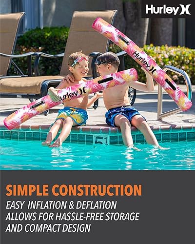 Hurley Inflatable Swim Noodle Pack Blow Up Swimming Pool