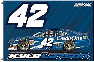 R and R Imports, Inc Kyle Larson #42 3" x 5" Flag with Car