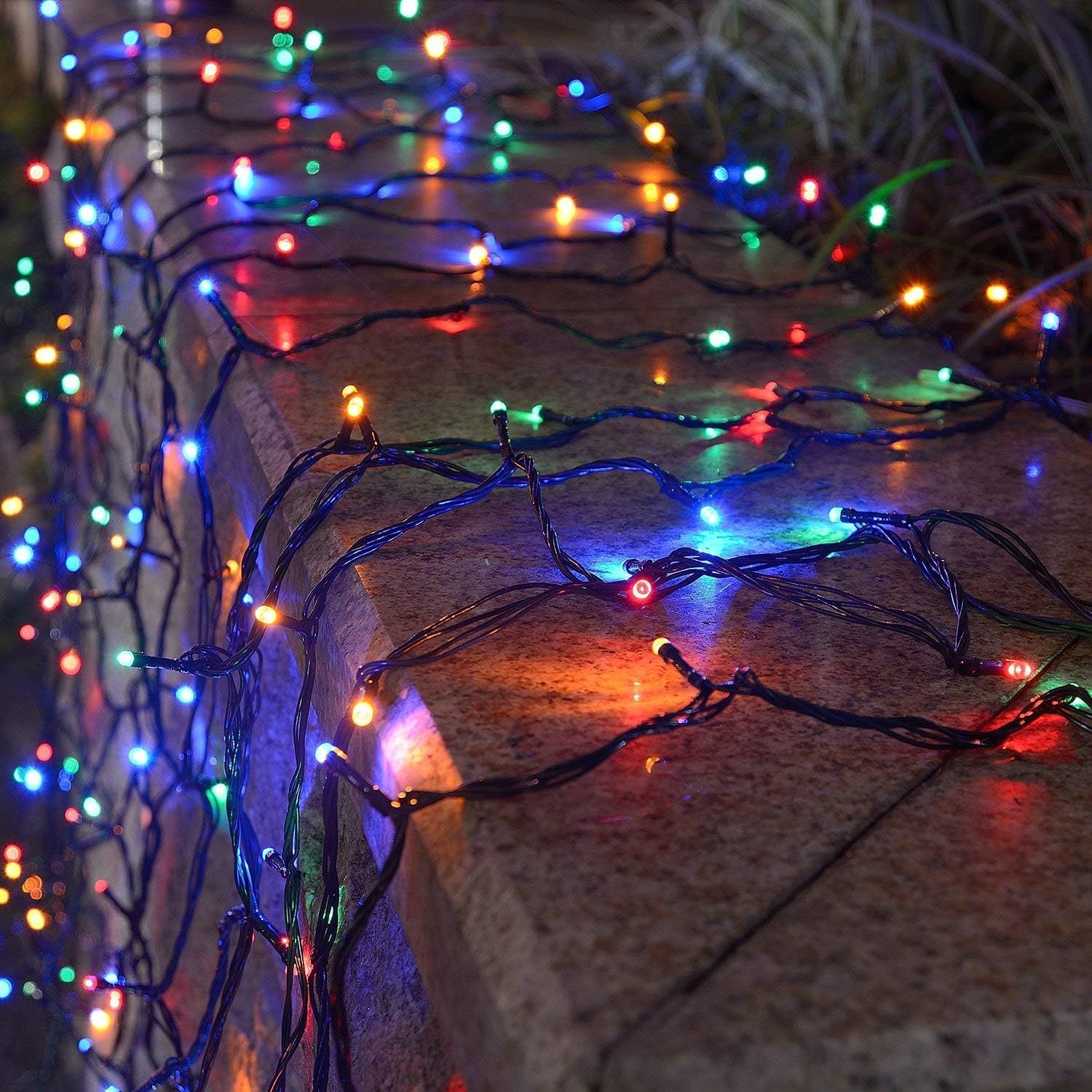 Solar String Lights, 264 LEDs Fairy Lights Waterproof, 20ft String Lights, Warm White Extendable Window Curtain Icicle Light, Christmas Decoration for Home Garden Lawn Wedding Holiday Indoor Party