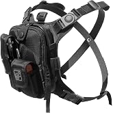 Hazard 4 Covert RG Multi-Configuration Small Pack System - Escape Chest Pack, Loader Chest Pack, Covert Anatomic RG Padded Deluxe Shoulder Harness - Tool Kit, Camera, Cycling, Flashlight - Black