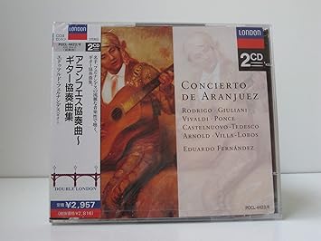 Amazon ギター協奏曲集 フェルナンデス エドゥアルド ロドリーゴ ジュリアーニ ポンセ ヴィラ ロボス ビバルディ カステルヌオーヴォ テデスコ マルコム アーノルド マルティネス ミゲル ゴメス イギリス室内管弦楽団 フェルナンデス エドゥアルド