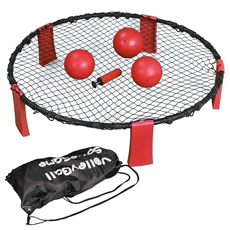 Zeny Volleyball Spike Game Combo Set Premium Spike Ball Battle Game Sets For Lawn Beach Camping Yardfun Outdoor Games For Adults And Kids