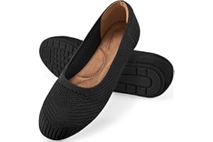 Reimferce Flats for Women Ballets Shoes: Comfortable Knitted Dressy Work Flats - Ladies Wedding Flat Casual Shoes