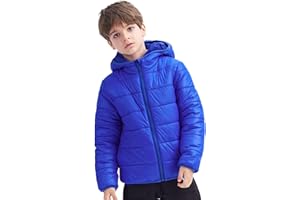 IKALI Kids Winter Coats, Lightweight Packable Puffer Jacket with Hood Pockets for Girls Boys Outwear Clothes (2-12Y)