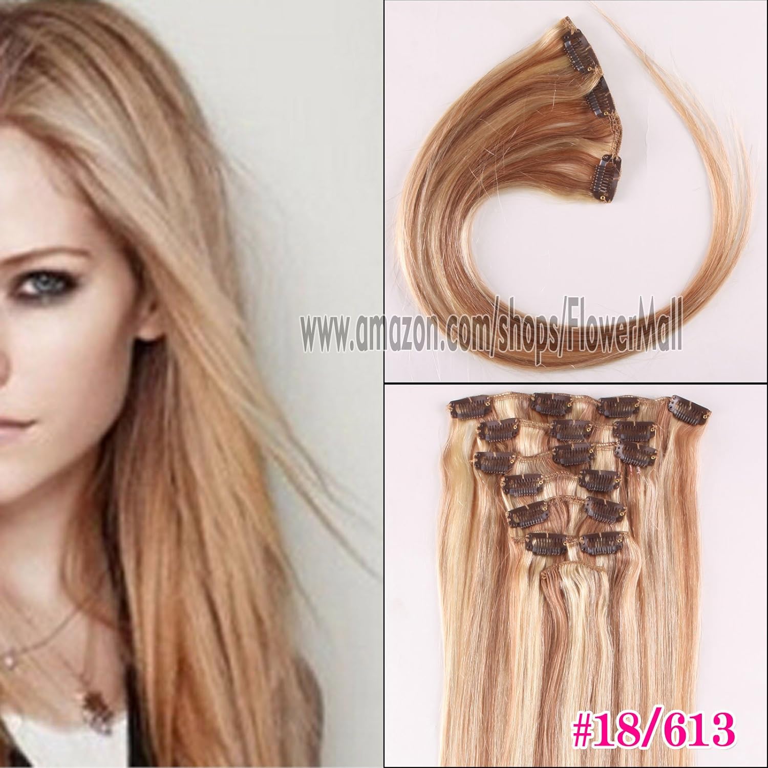 Amazon Com Best Sell 15 70g 100 Human Hair Extensions Clip In