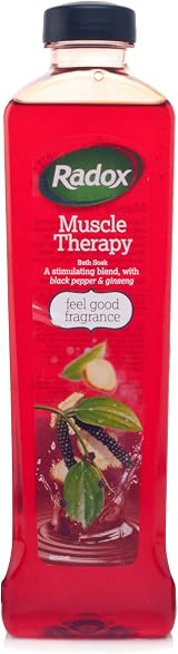 Radox Muscle Therapy Bath Soak 2 x 500ml Black Pepper & Ginseng Blend view 2